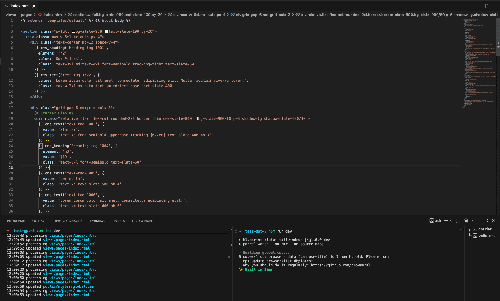 Paste Code on Blutui project